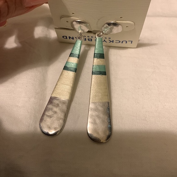 Lucky Brand long silver earrings - Picture 3 of 4
